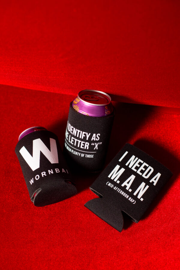 koozies, cans, Slogans, Wornbai